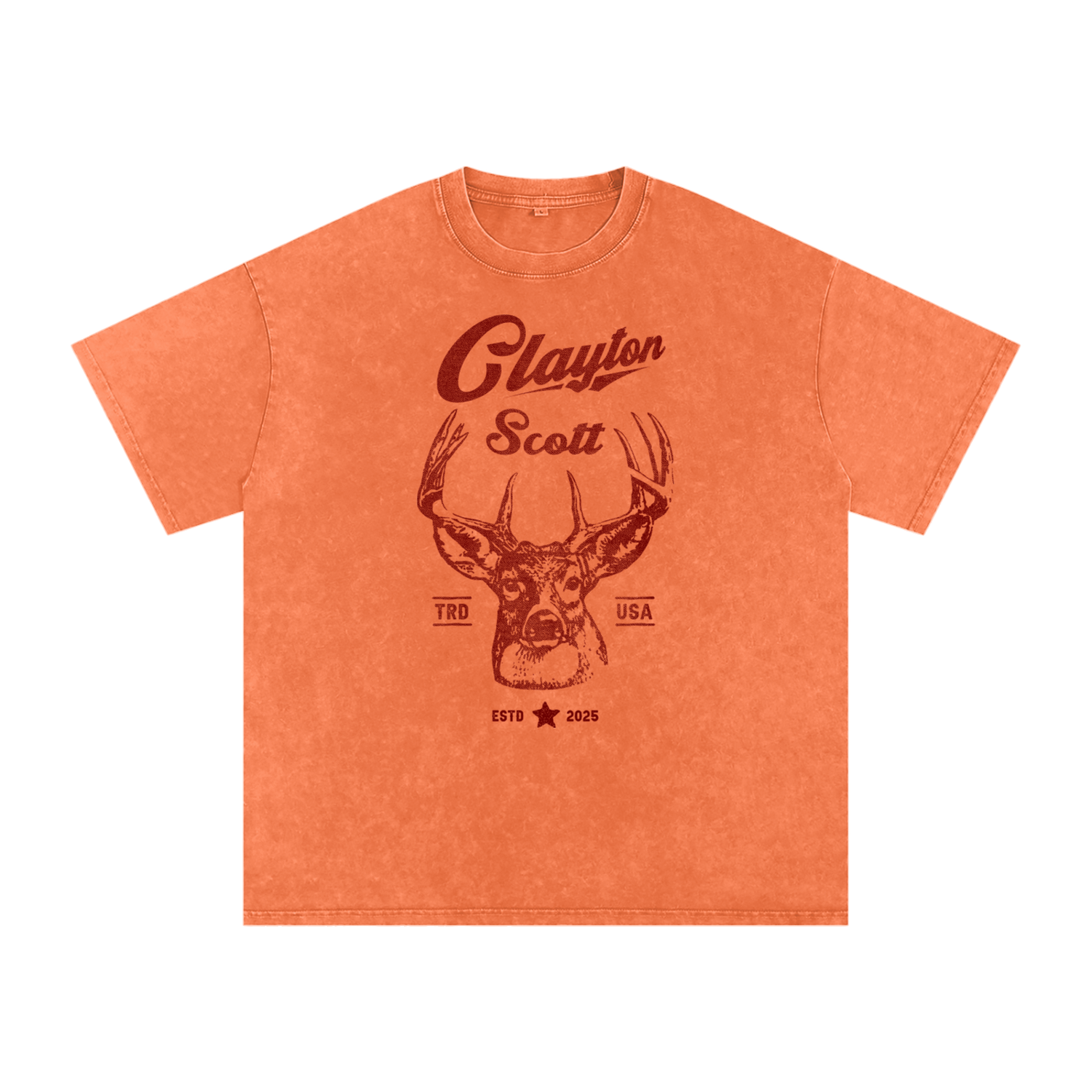 BUCK Snow Washed Oversized Cotton T-Shirt