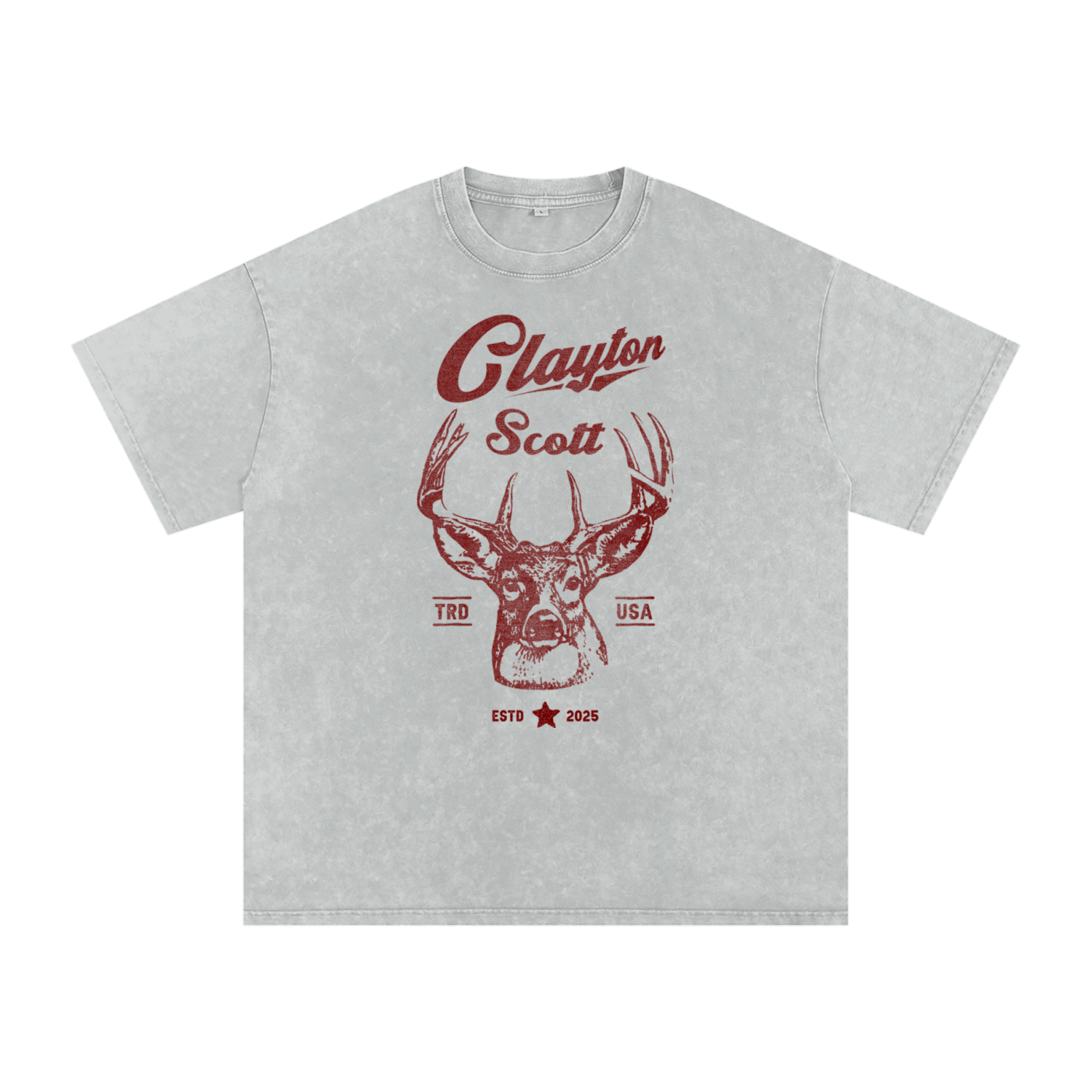 BUCK Snow Washed Oversized Cotton T-Shirt