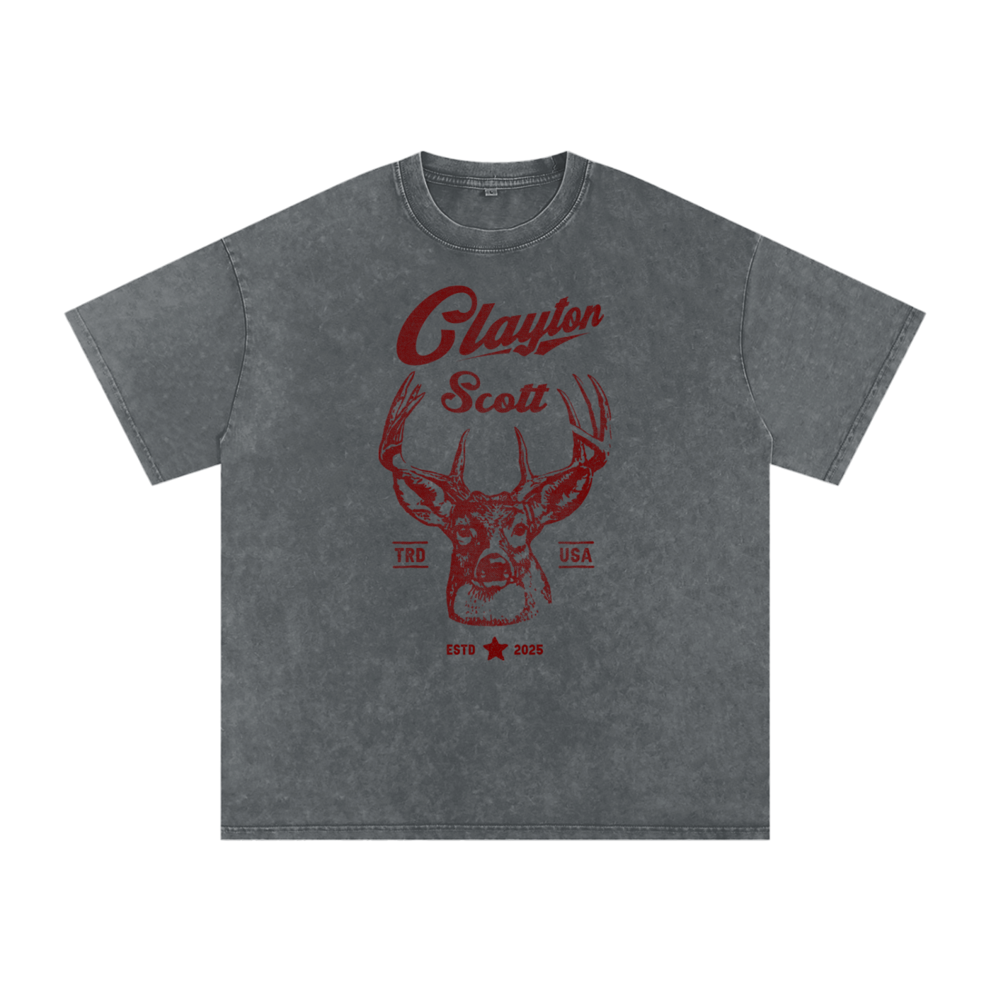 BUCK Snow Washed Oversized Cotton T-Shirt