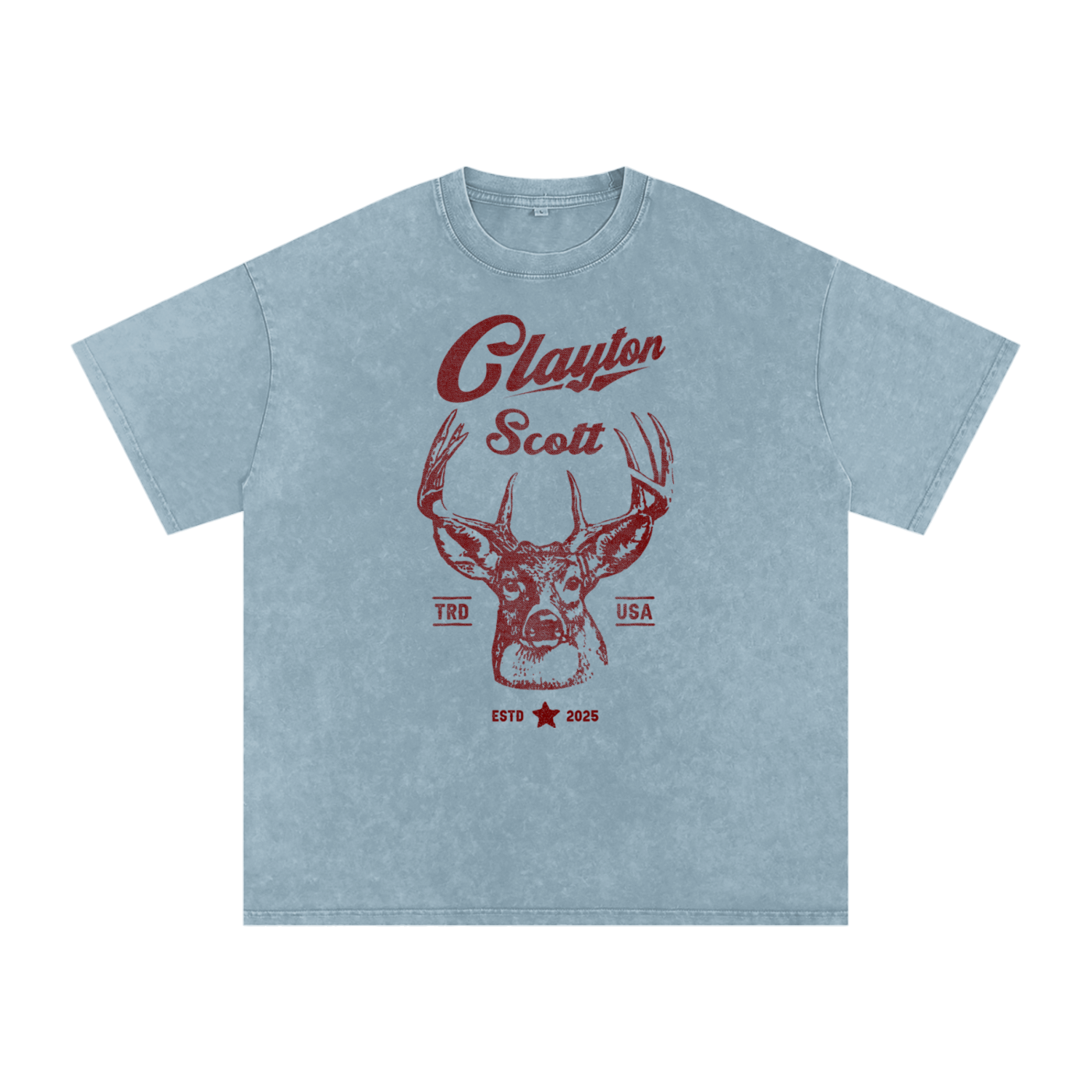 BUCK Snow Washed Oversized Cotton T-Shirt