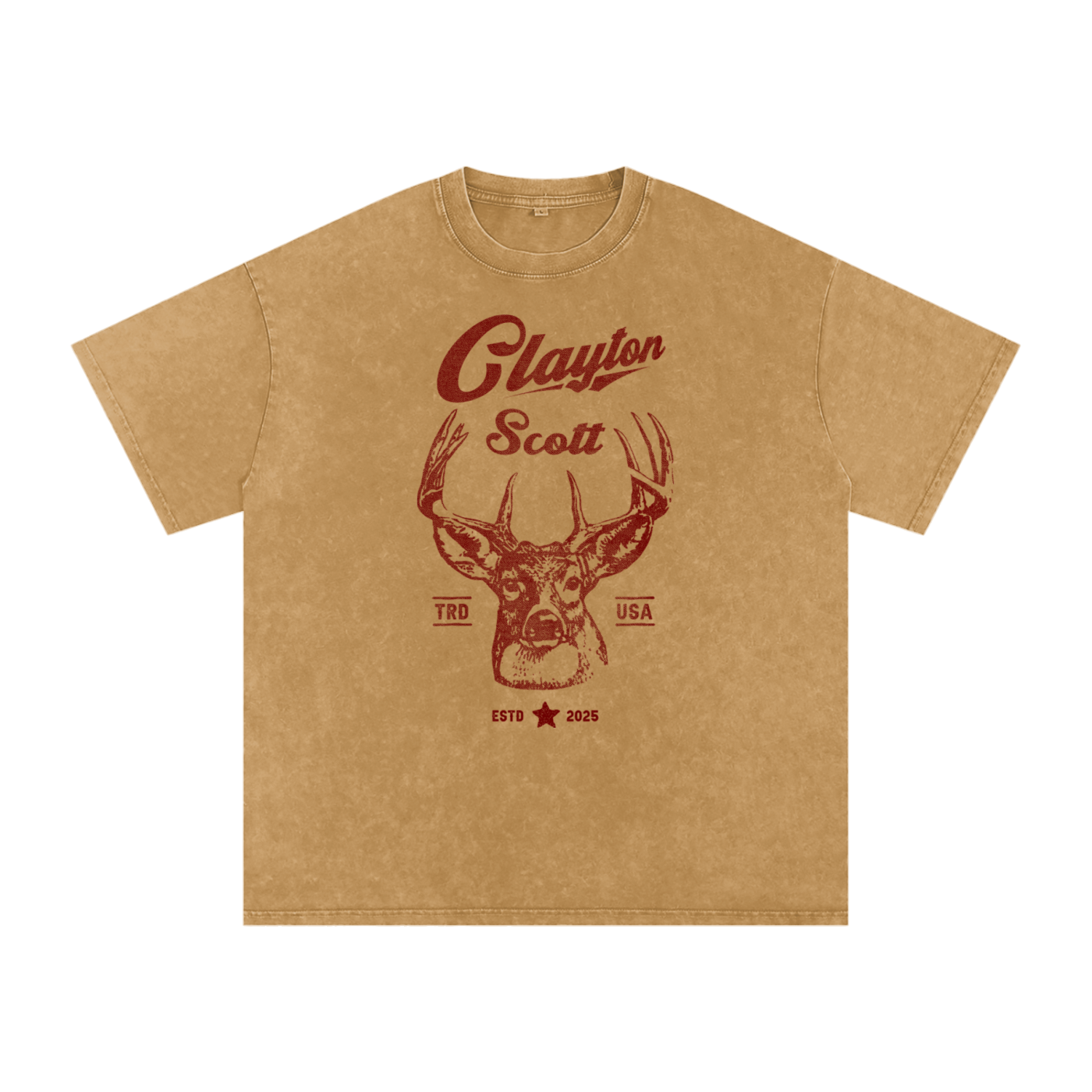 BUCK Snow Washed Oversized Cotton T-Shirt