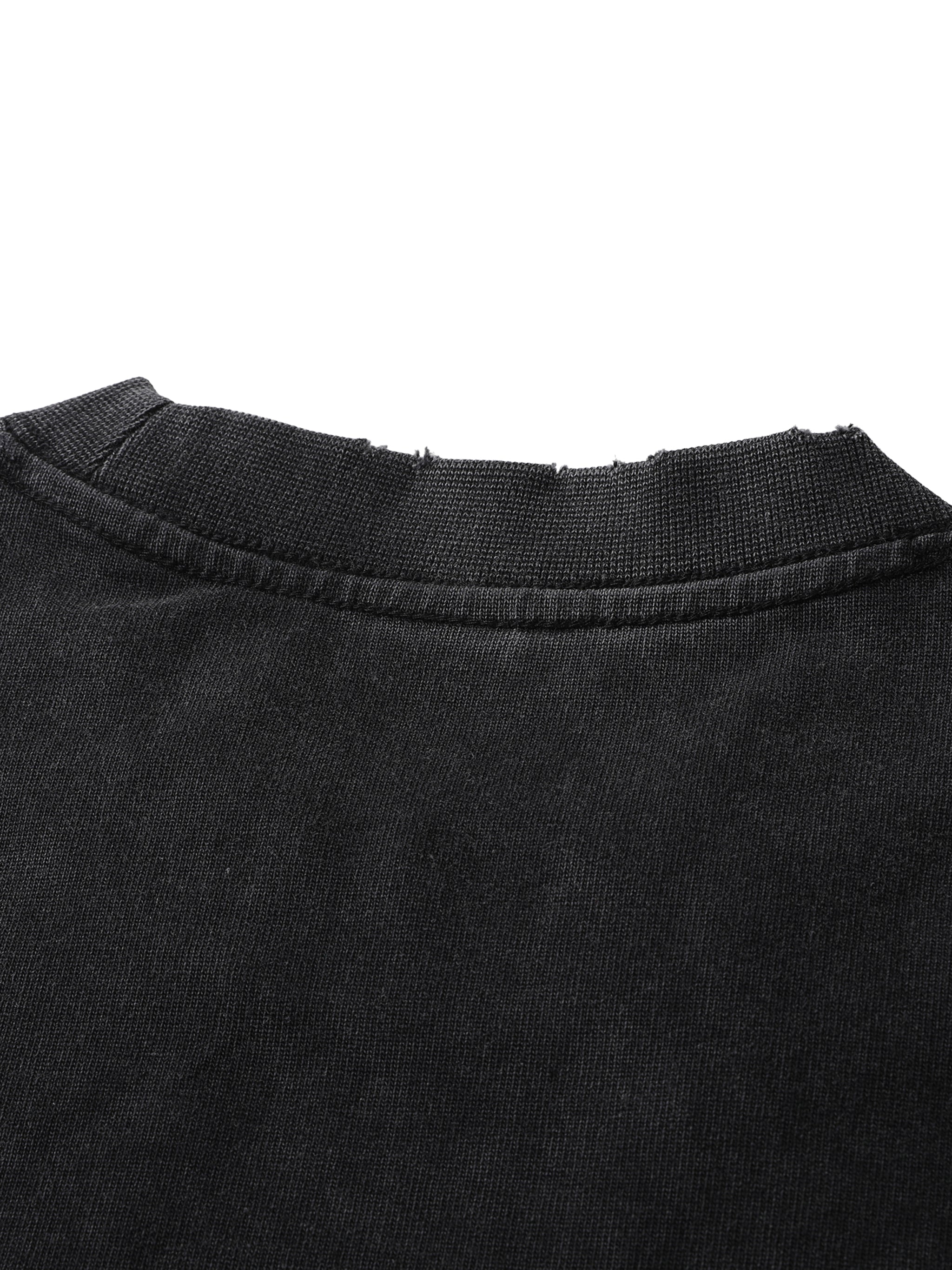 TOUR Heavyweight Vintage Washed Frayed T-Shirt