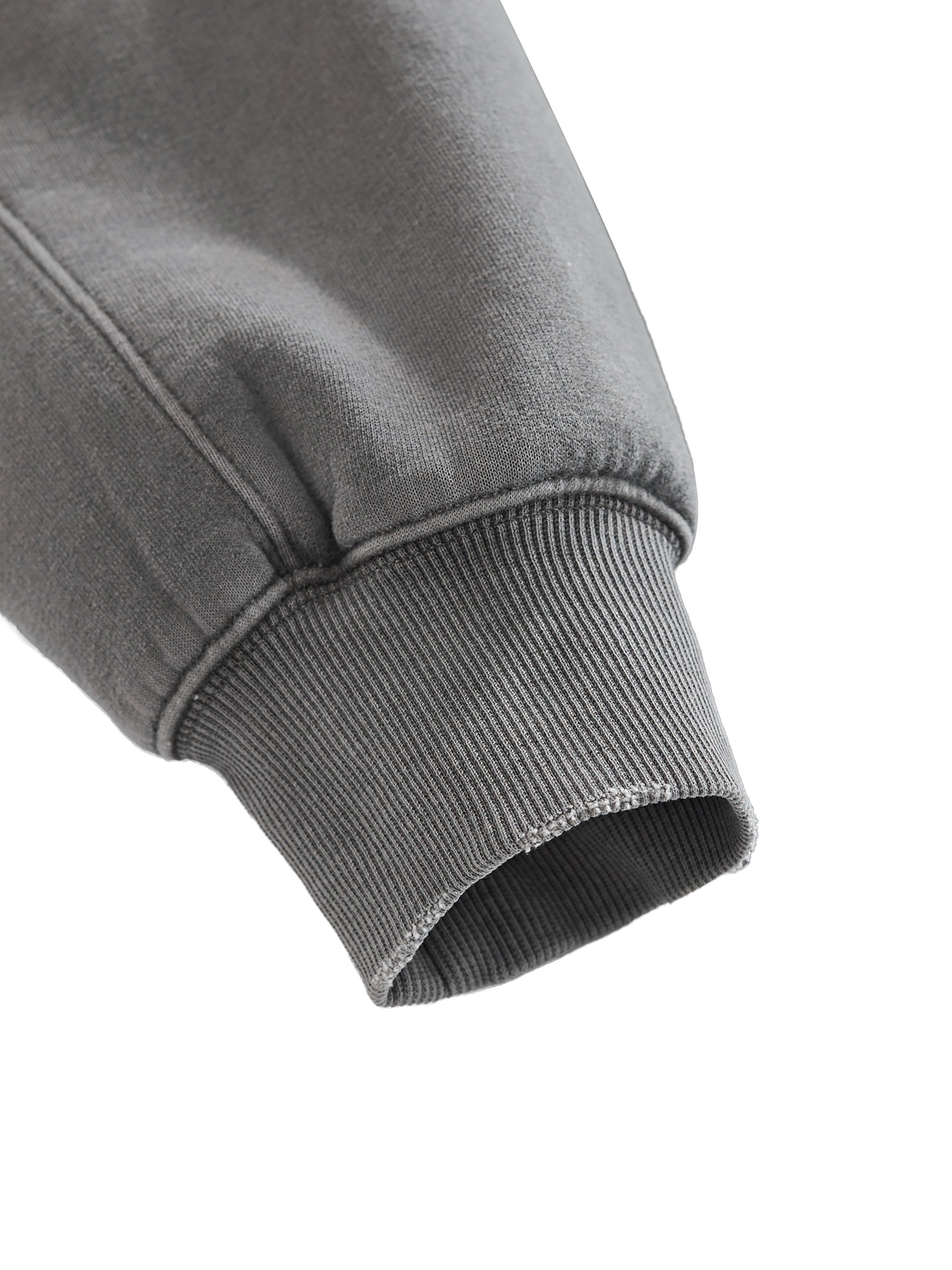 MAN UP Frayed Enzyme Washed Fleece Hoodie